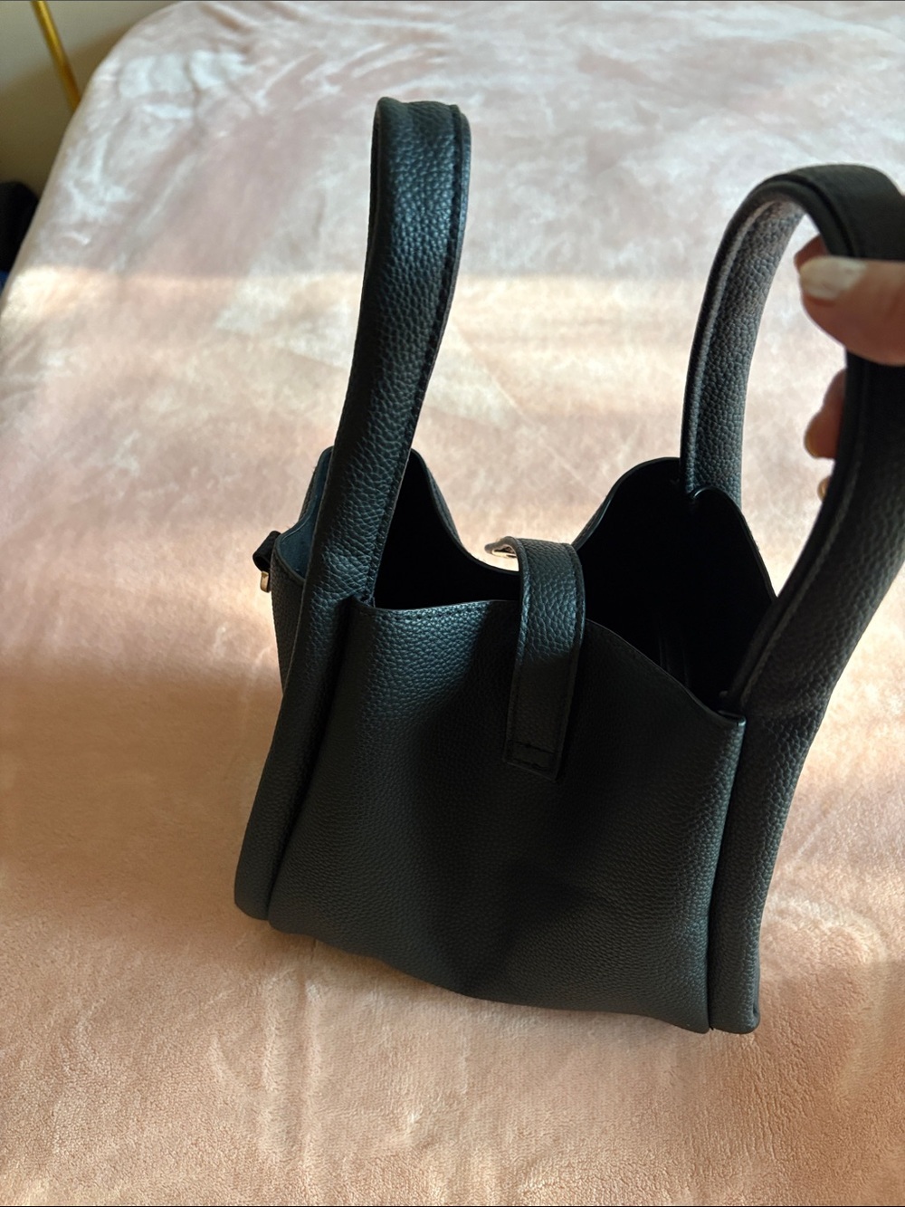 a new day Black Mini Tote with Gold Chain Accent - Picture 2 of 6